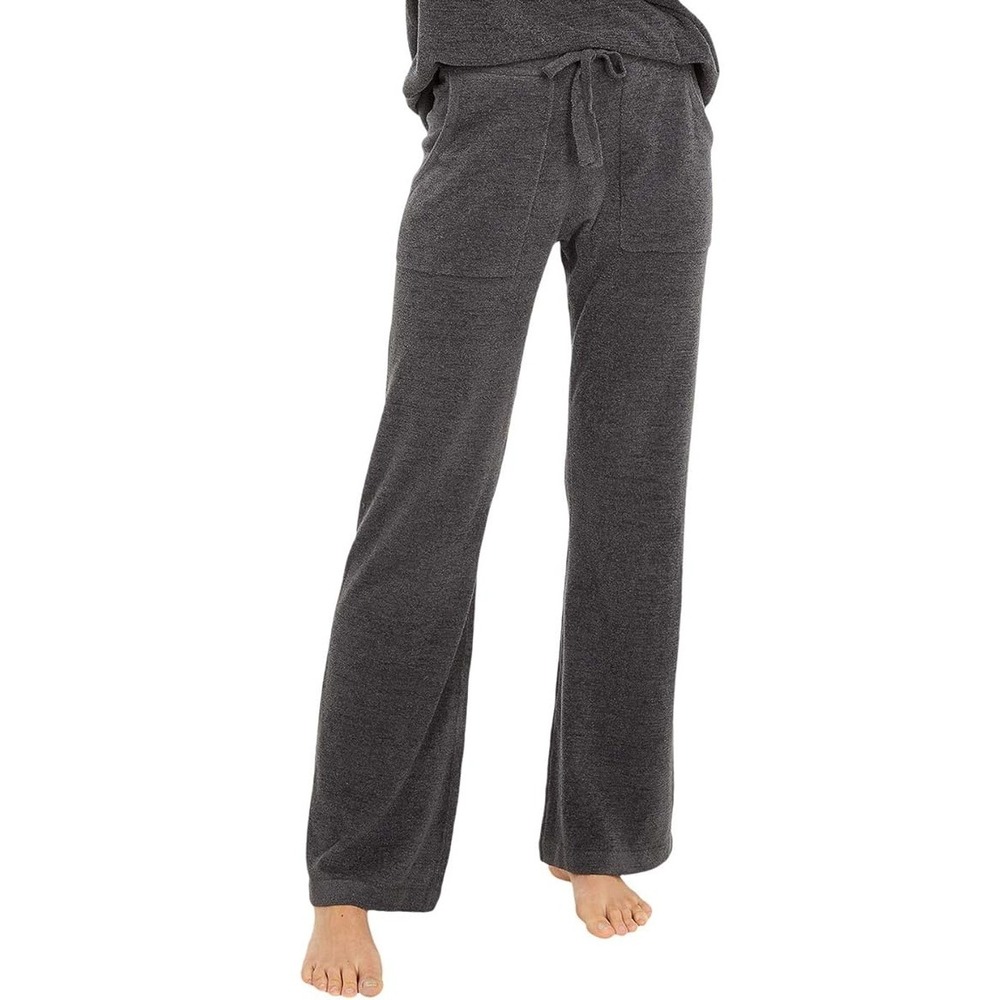 Barefoot Dreams Women's CozyChic Ultra Lite Pants Carbon Gray Wide Leg Lounge XS